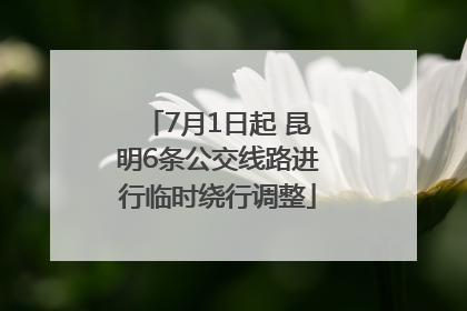7月1日起 昆明6条公交线路进行临时绕行调整