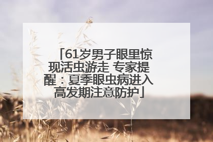 61岁男子眼里惊现活虫游走 专家提醒：夏季眼虫病进入高发期注意防护
