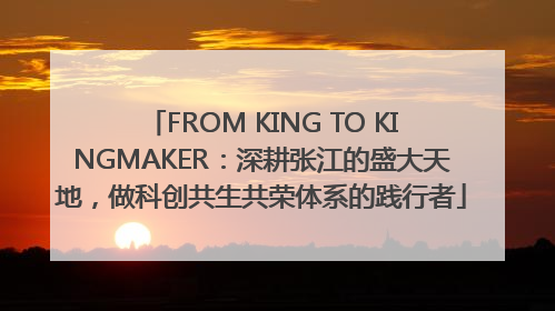 FROM KING TO KINGMAKER：深耕张江的盛大天地，做科创共生共荣体系的践行者